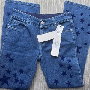Stella McCartney Blue Star Straight Leg Jeans size 26